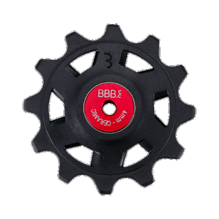 Rotite schimbator BBB BDP-10X RollerBoys 12T ceramice pentru SRAM Road, negru/rosu [2]