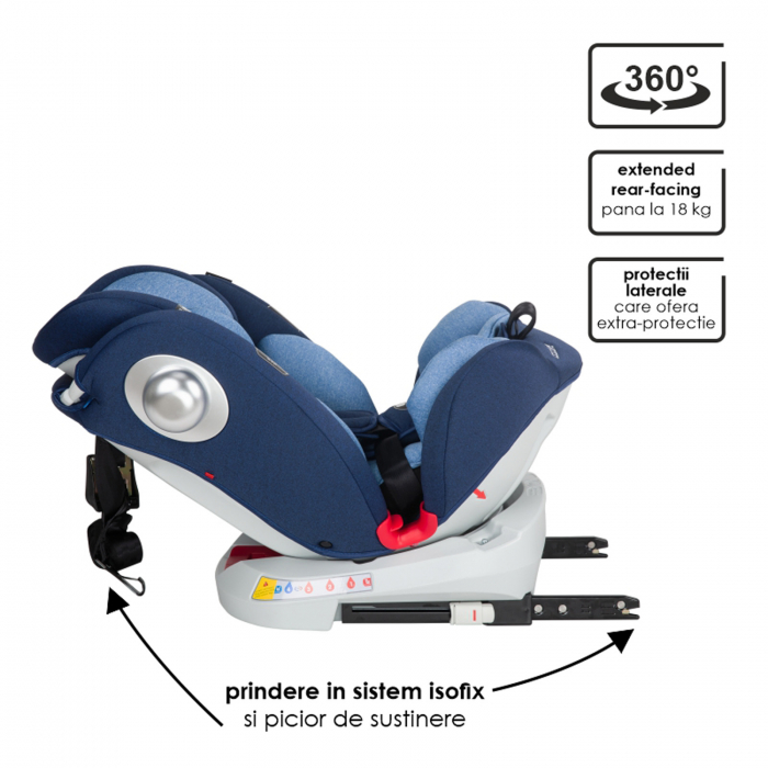 Scaun auto 0-36 kg rotativ COCCOLLE Nerio Celestial albastru [15]