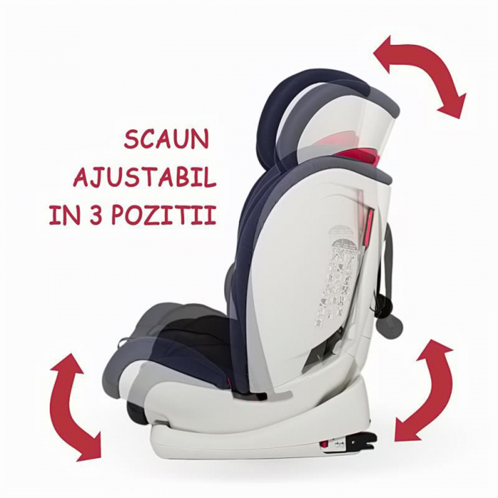 Scaun auto cu Isofix grupa 9-36 kg COCCOLLE Vela-Fix albastru [5]