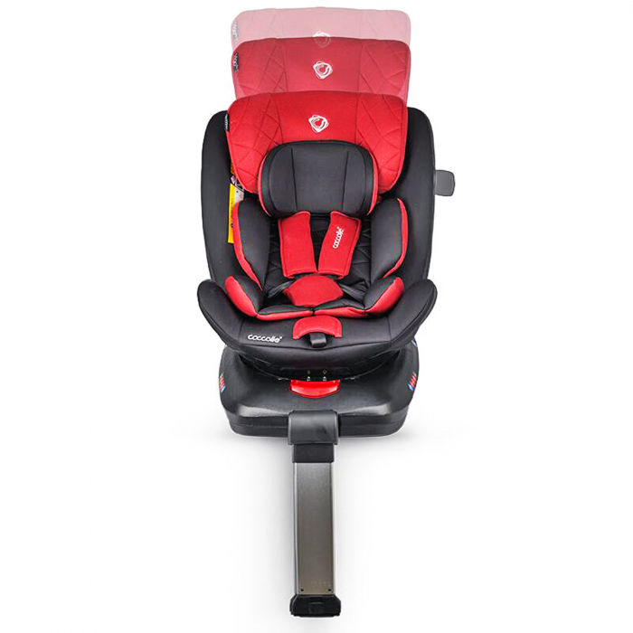 Scaun auto iSize 40-150 cm COCCOLLE Vigo Poppy red+COCCOLLE oglinda auto rear-facing [8]