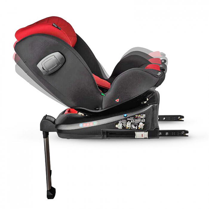 Scaun auto iSize 40-150 cm COCCOLLE Vigo Poppy red+COCCOLLE oglinda auto rear-facing [11]