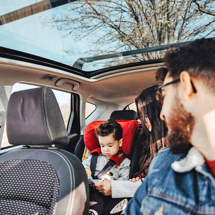 Scaun auto iSize 40-150 cm COCCOLLE Vigo Poppy red+COCCOLLE oglinda auto rear-facing [18]