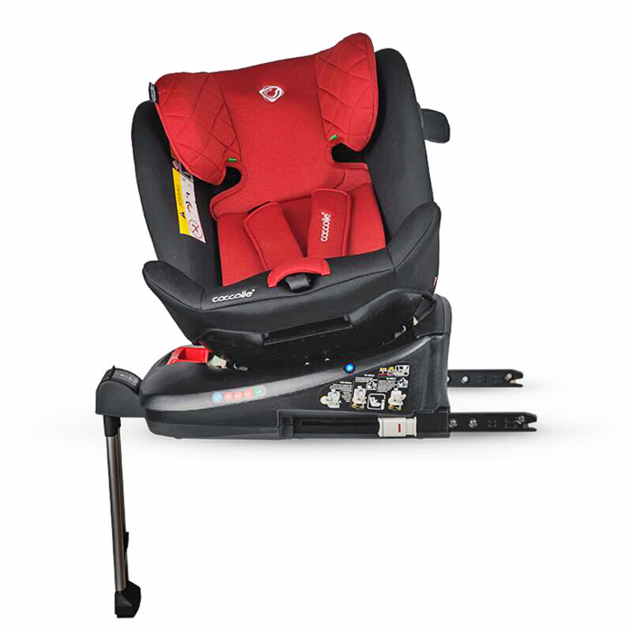 Scaun auto iSize 40-150 cm COCCOLLE Vigo Poppy red+COCCOLLE oglinda auto rear-facing [10]