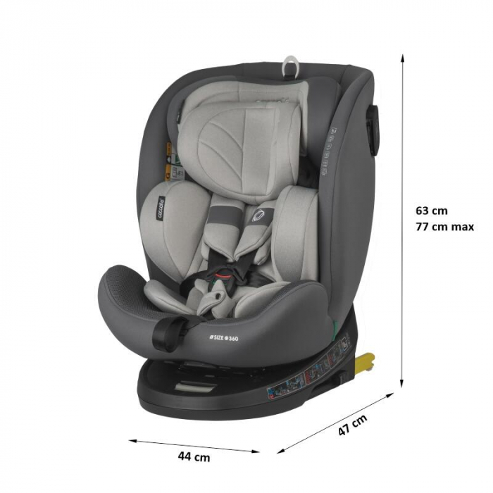 Scaun auto iSize 40-150 cm Coccolle Nova Moonlit grey+Coccolle protectie bancheta auto mica [5]