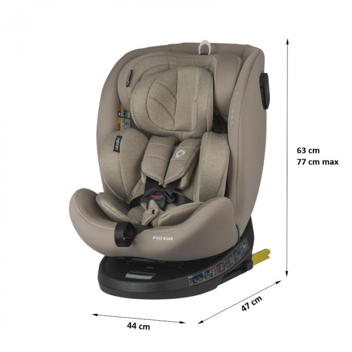 Scaun auto iSize 40-150 cm Coccolle Nova Sand beige+Coccolle protectie bancheta auto mica [5]