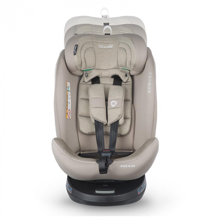 Scaun auto iSize 40-150 cm Coccolle Nova Sand beige+Coccolle protectie bancheta auto mica [11]