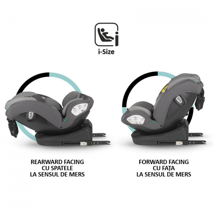 Scaun auto iSize 40-150 cm COCCOLLE Nyota Diamond black [3]