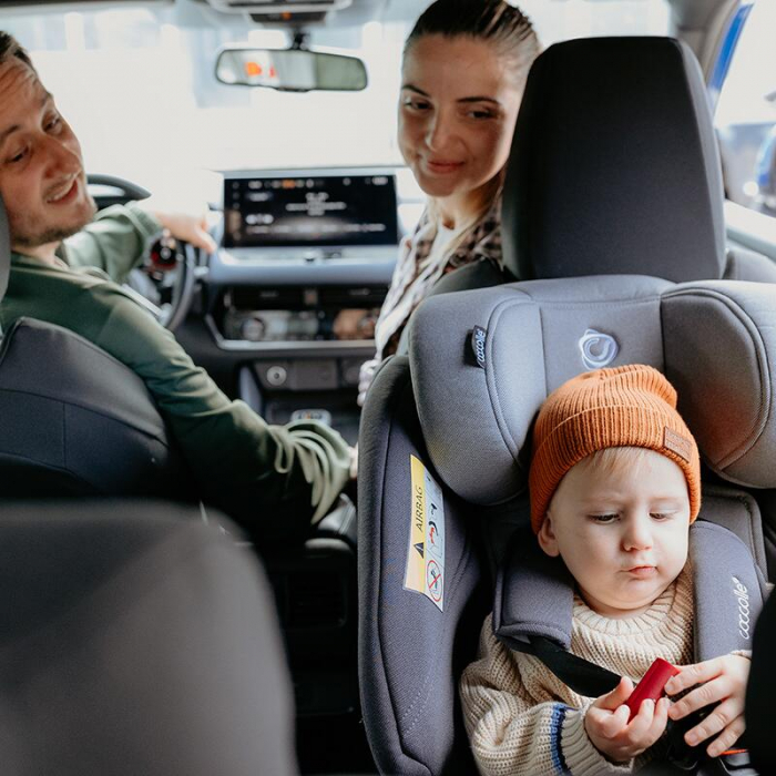 Scaun auto iSize 40-150 cm Coccolle Nyota Moonlit grey+Coccolle Parasolar auto cu ventuze [19]