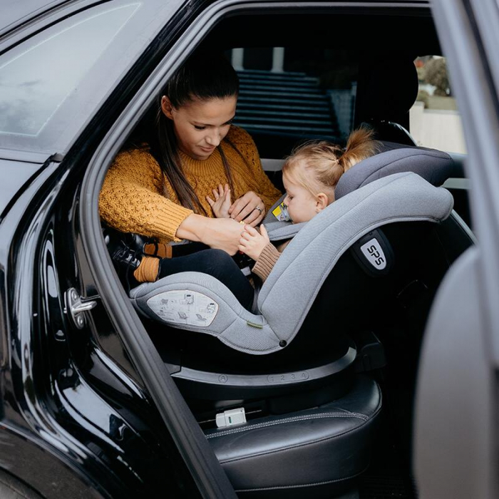 Scaun auto iSize 40-150 cm Coccolle Sidra Moonlit grey+Coccolle protectie bancheta auto mica [19]