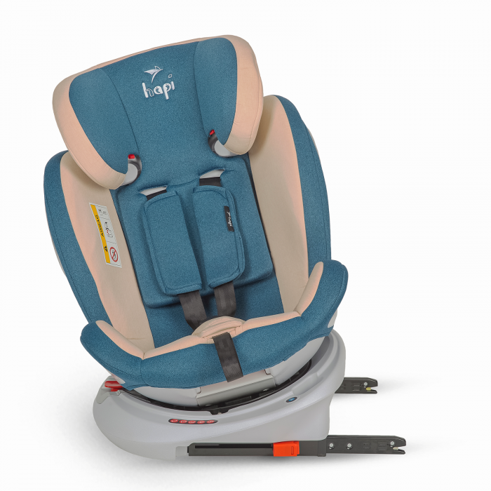 Scaun Auto Rotativ 360 Cu Isofix Si Centura Hapi Ozy Albastru [6]