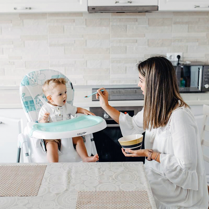 Scaun de luat masa COCCOLLE Fino Pastel Turquoise [24]