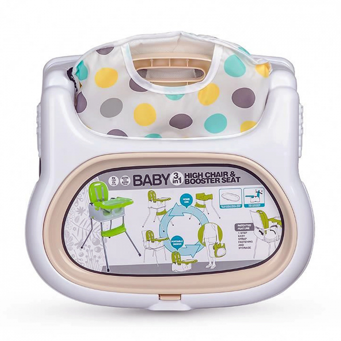 Scaun de luat masa multifunctional 3in1 COCCOLLE Ziti Beige Dots [14]