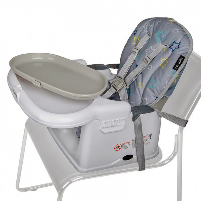 Scaun de luat masa multifunctional 3in1 COCCOLLE Ziti Grey Stars [12]