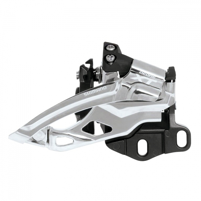 Schimbator fata SHIMANO Deore XT FD-M785-E6, tragere dubla, compatibil transmisii 2x10 viteze, argintiu [1]