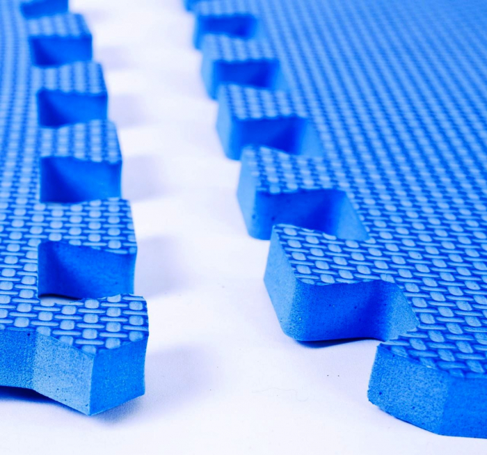 Set 4 covorase puzzle SPOKEY, 61x61cm, albastru [2]