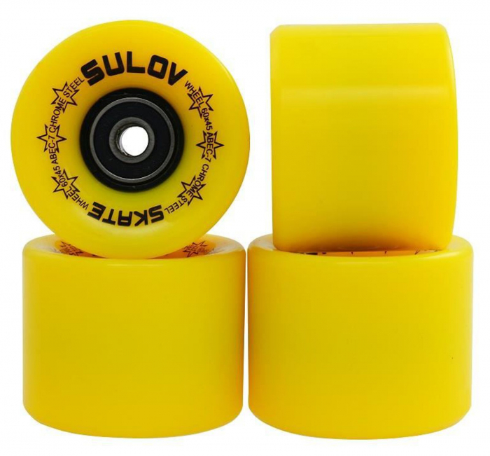 Set 4 roti skateboard SULOV, galben [1]