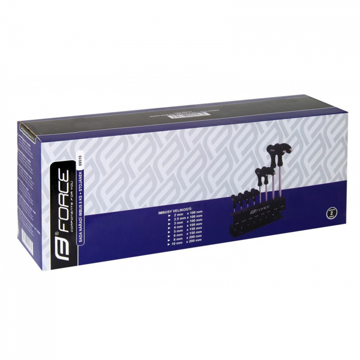 Set inbusuri FORCE Kit 8 bucati 2-10 mm cu suport [2]