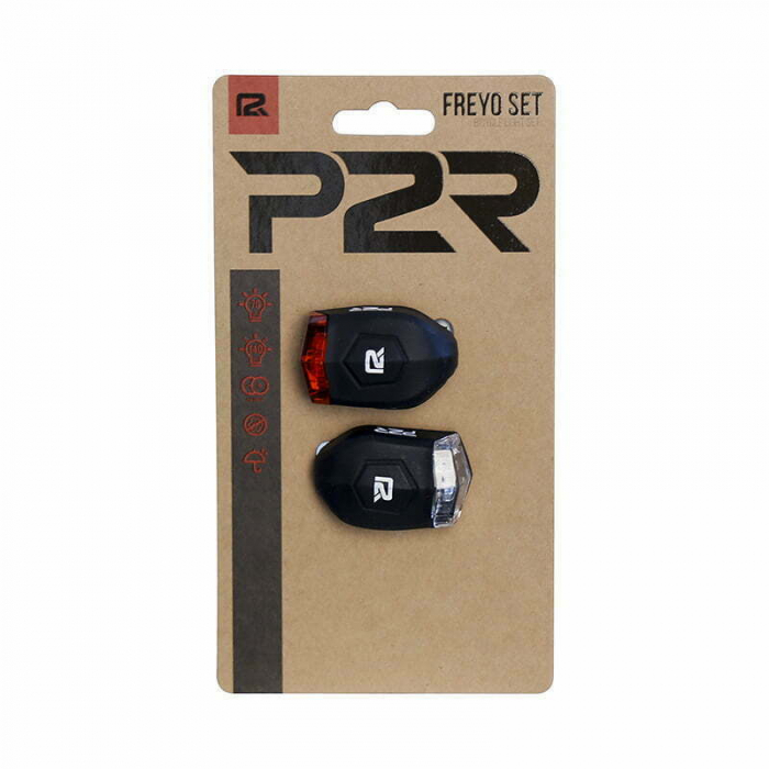 Set lumini fata-spate P2R Freyo, negru [2]