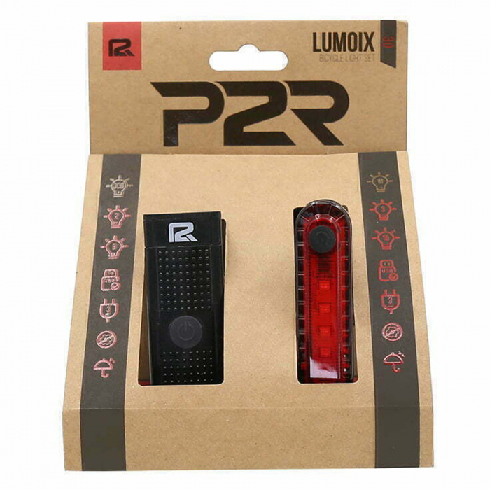 Set lumini P2R Lumoix 30 (USB), 350 lumeni, negru [7]