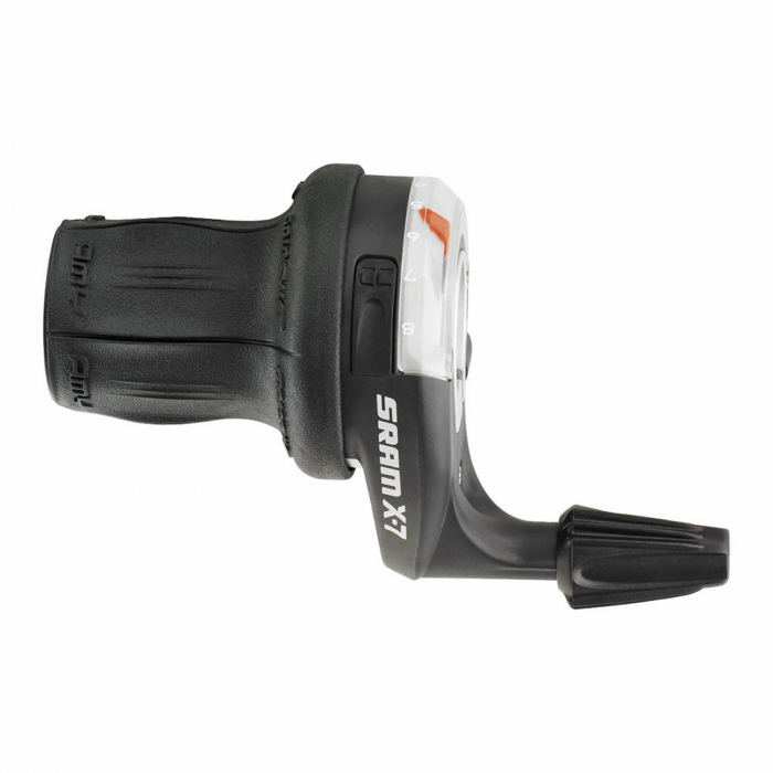 Set manete schimbator SRAM X.7 Twister-gripshift, revoshift, 3x9 viteze, negru/argintiu [2]