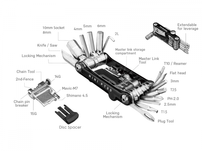 Set Mini Scule Multifunctional Ninja Master+ Toolboxpt30,Tnja-T30 [6]