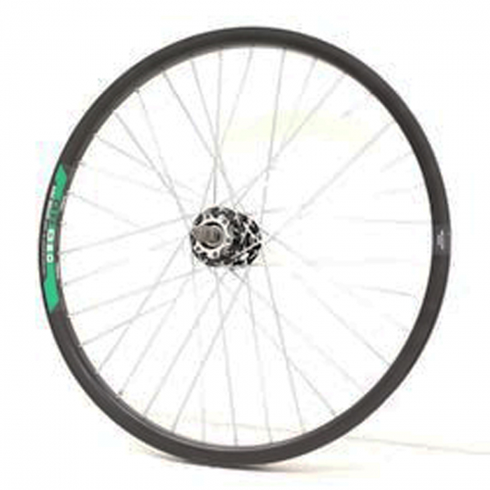 Roata fata 24" BR Components, aluminiu dubla, profil frane disc, 36H, negru [4]