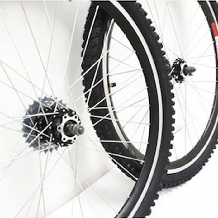 Set roti complete 26" BR Components, aluminiu duble, profil frane V-Brake, 36H, negru [4]