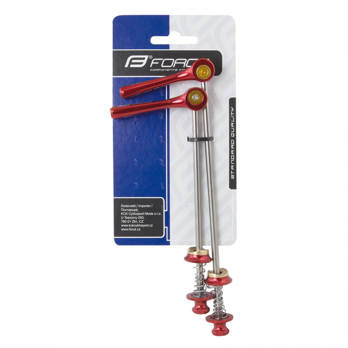 Set strangatoare FORCE fata/spate 105/145 mm, aluminiu, rosii [2]