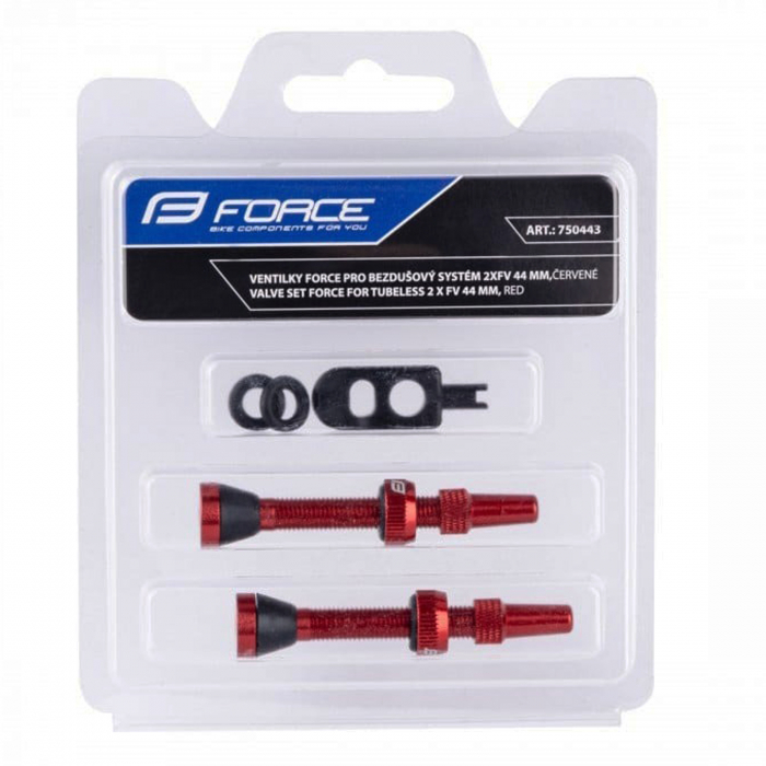 Set valve FV tubeless FORCE, lungime 80 mm, negre [2]