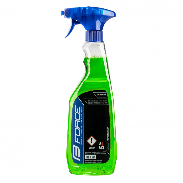 Solutie curatare FORCE E-Bike cu pulverizator 750 ml, verde [1]