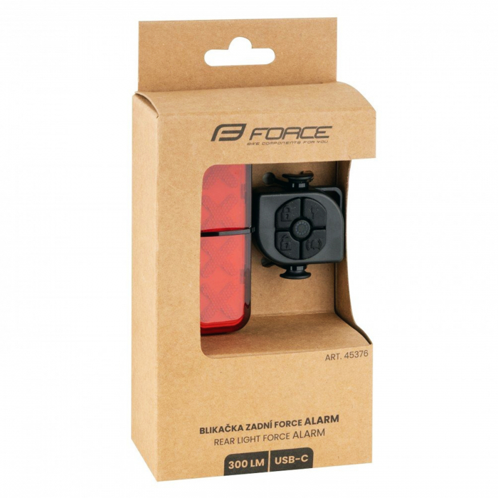 Stop spate FORCE Alarm 300 Lumeni, LED USB, cu senzor si alarma [8]