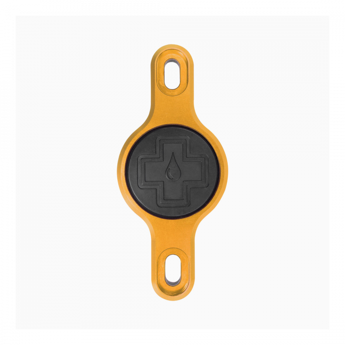 Suport Apple AirTag pentru cadru Muc-Off Secure Tag Holder V2 Gold [1]