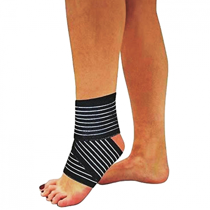 Suport compresie glezna LIFEFIT, negru/verde [1]