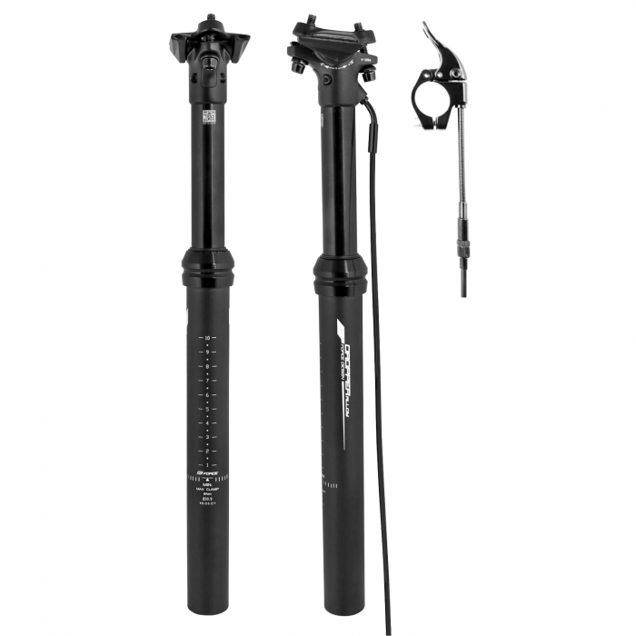Tija de sa FORCE Dropp, reglabila, 31.6x405 mm, negru mat [3]