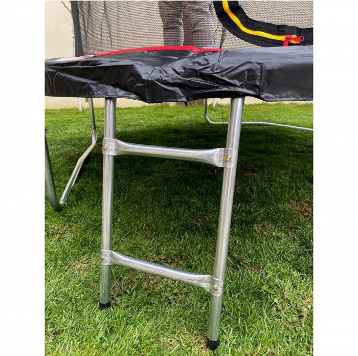 Trambulina rotunda SPOKEY Jumper, diametru 244 cm, negru/rosu [5]