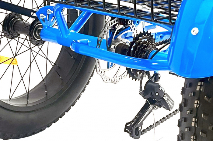 Tricicleta adulti 20" BR Cycles Pro2008, cadru otel 15", frane disc, 6 viteze, albastru [8]