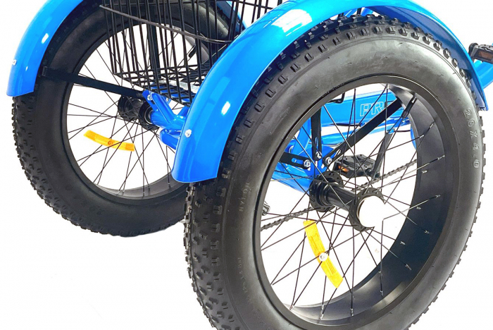 Tricicleta adulti 20" BR Cycles Pro2008, cadru otel 15", frane disc, 6 viteze, albastru [13]