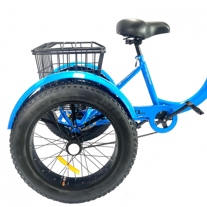 Tricicleta adulti 20" BR Cycles Pro2008, cadru otel 15", frane disc, 6 viteze, albastru [10]