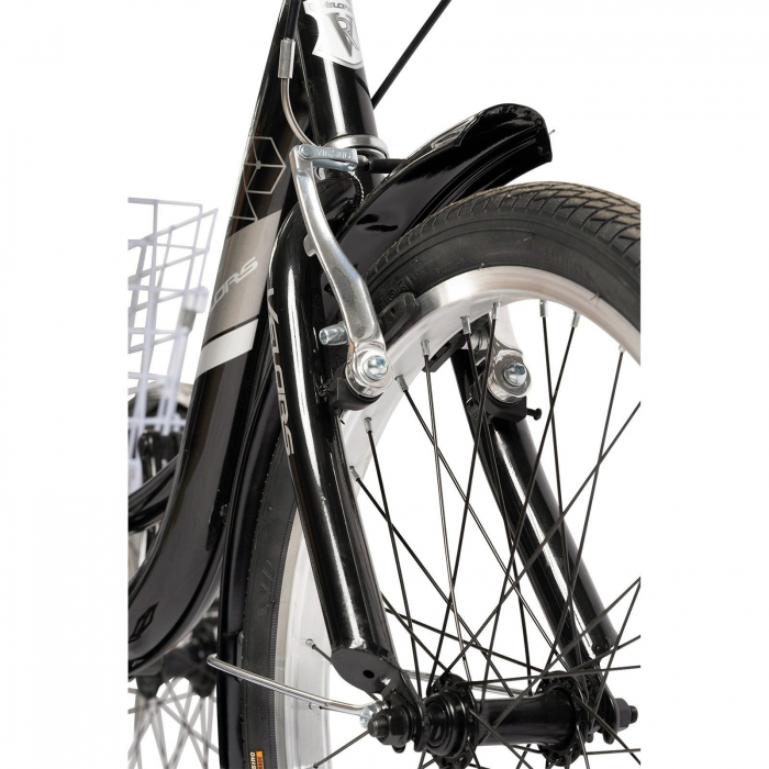 Tricicleta adulti 20" VELORS Senior 20390B, cadru otel 16", frane V-Brake/tambur, single speed [4]