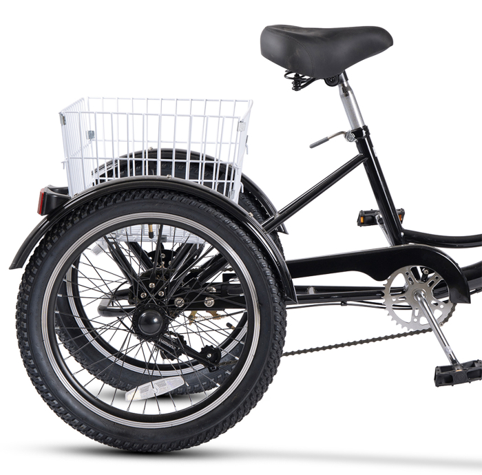 Tricicleta adulti 20" VELORS Senior, cadru otel 16", frane V-Brake/tambur, 7 viteze [8]