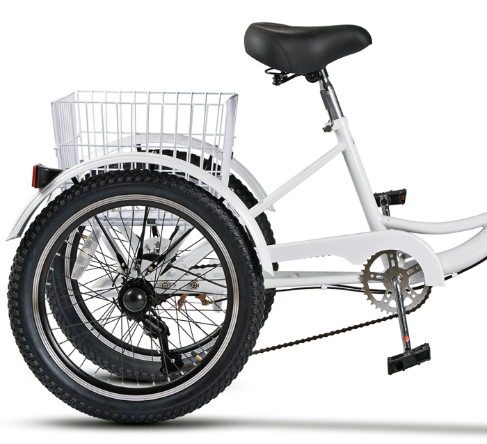 Tricicleta adulti 20" VELORS Senior, cadru otel 16", frane V-Brake/tambur, 7 viteze [8]