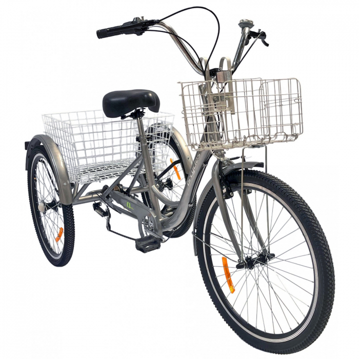Tricicleta adulti 24" BR CYCLES Pro2008-VB, cadru otel 16", frane V-Brake/tambur, 7 viteze [2]