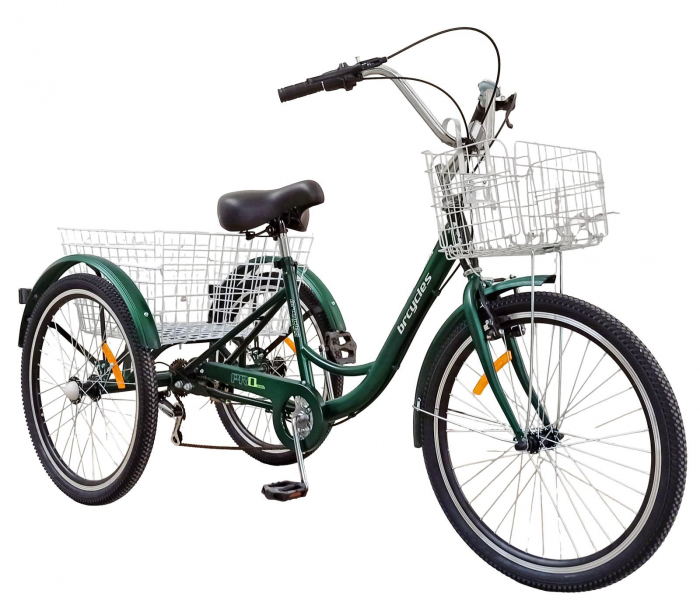 Tricicleta adulti 24" BR CYCLES Pro2008-VB, cadru otel 16", frane V-Brake/tambur, 7 viteze [5]