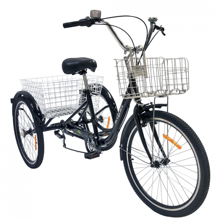 Tricicleta adulti 24" BR CYCLES Pro2008-VB, cadru otel 16", frane V-Brake/tambur, 7 viteze [2]