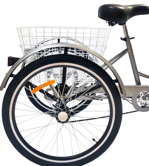 Tricicleta adulti 24" BR CYCLES Pro2008-VB, cadru otel 16", frane V-Brake/tambur, 7 viteze [22]