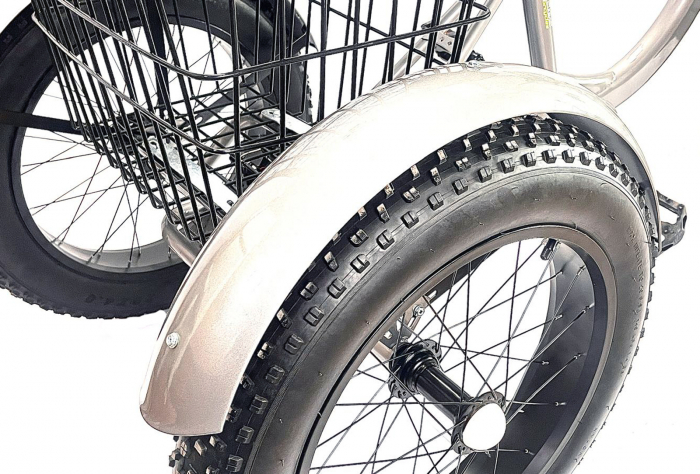 Tricicleta adulti 20" BR Cycles Pro2008, cadru otel 15", frane disc, 6 viteze, alb [11]