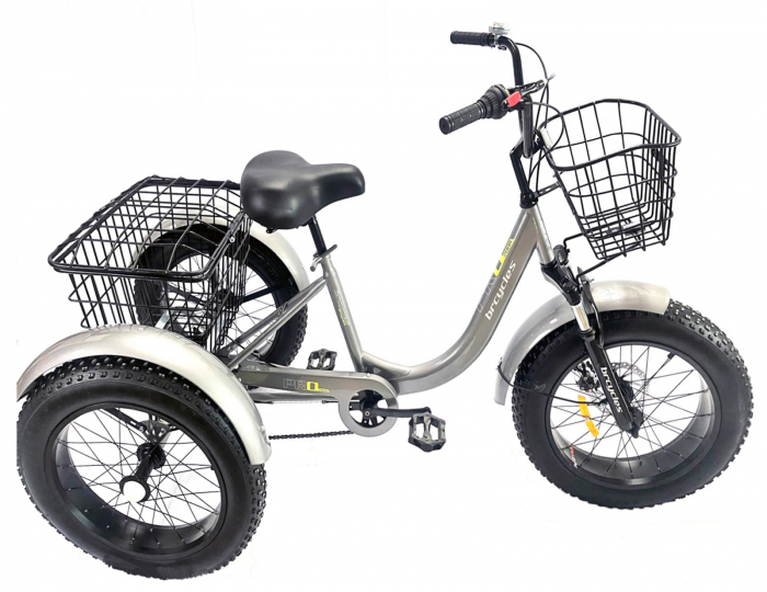 Tricicleta adulti 20" BR Cycles Pro2008, cadru otel 15", frane disc, 6 viteze, alb [16]