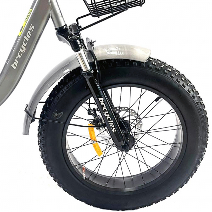 Tricicleta adulti 20" BR Cycles Pro2008, cadru otel 15", frane disc, 6 viteze, alb [3]