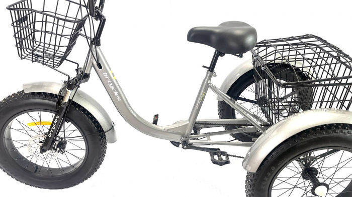 Tricicleta adulti 20" BR Cycles Pro2008, cadru otel 15", frane disc, 6 viteze, alb [17]