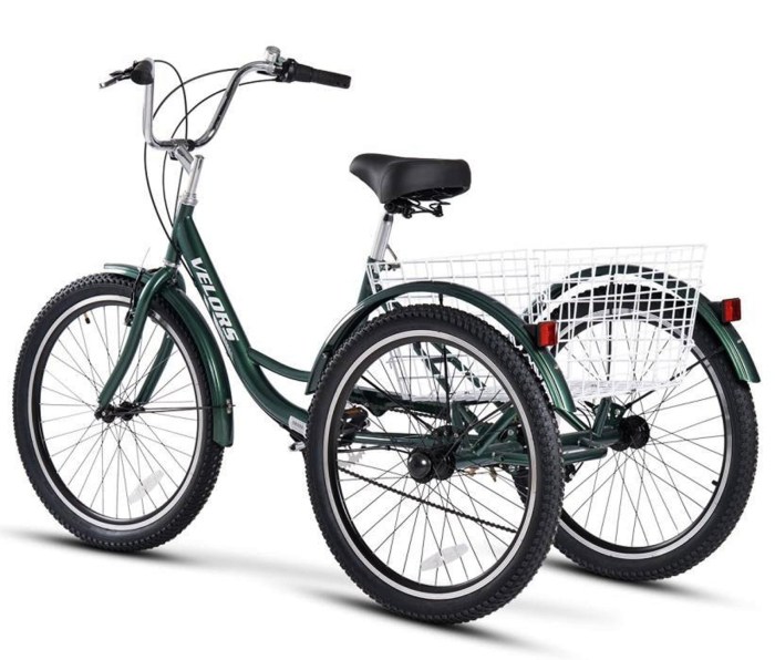 Tricicleta adulti 24" VELORS Senior 24618A, cadru otel 16", frane V-Brake/tambur, 7 viteze [3]